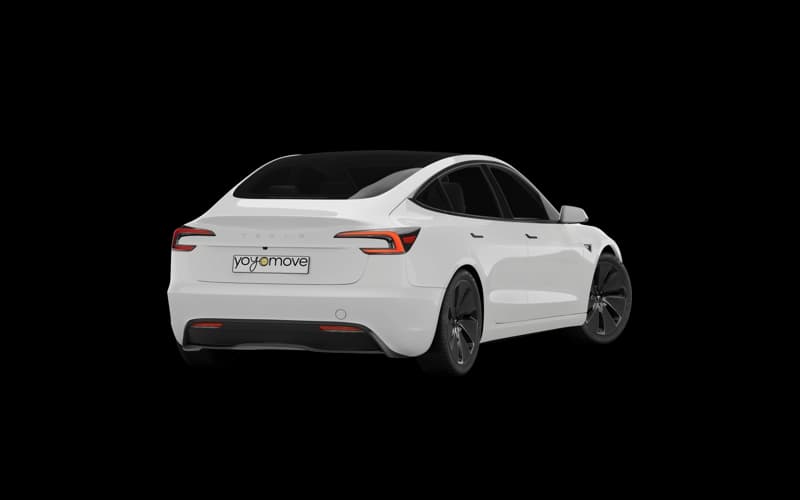 Tesla Model 3 Elektrisch — achter